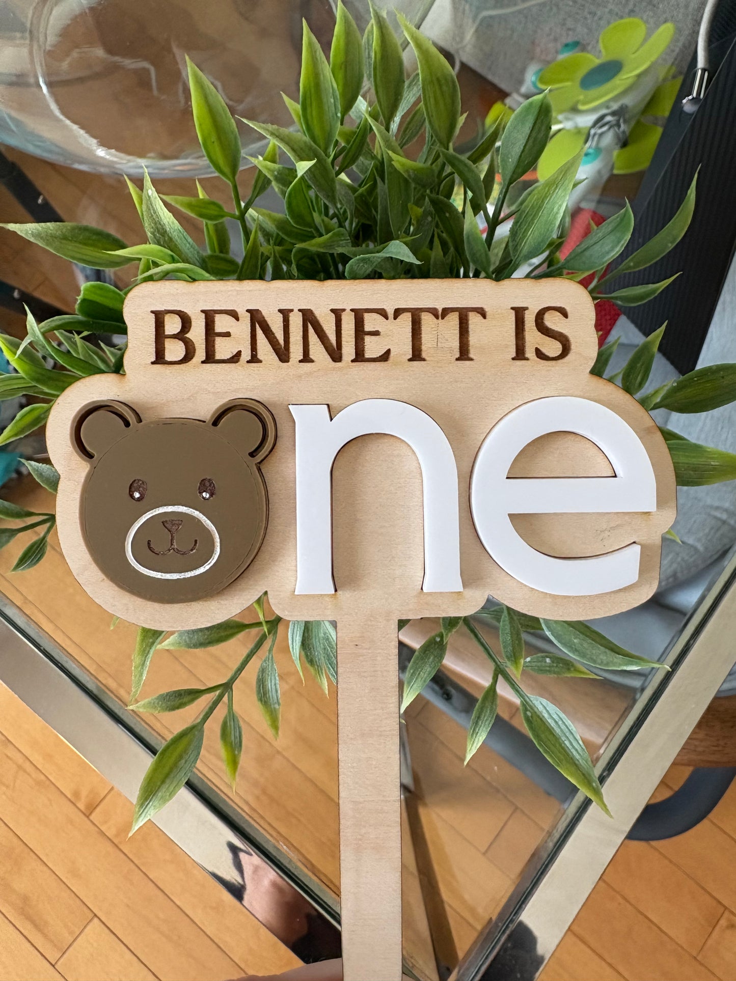 One βBearβ cake topper