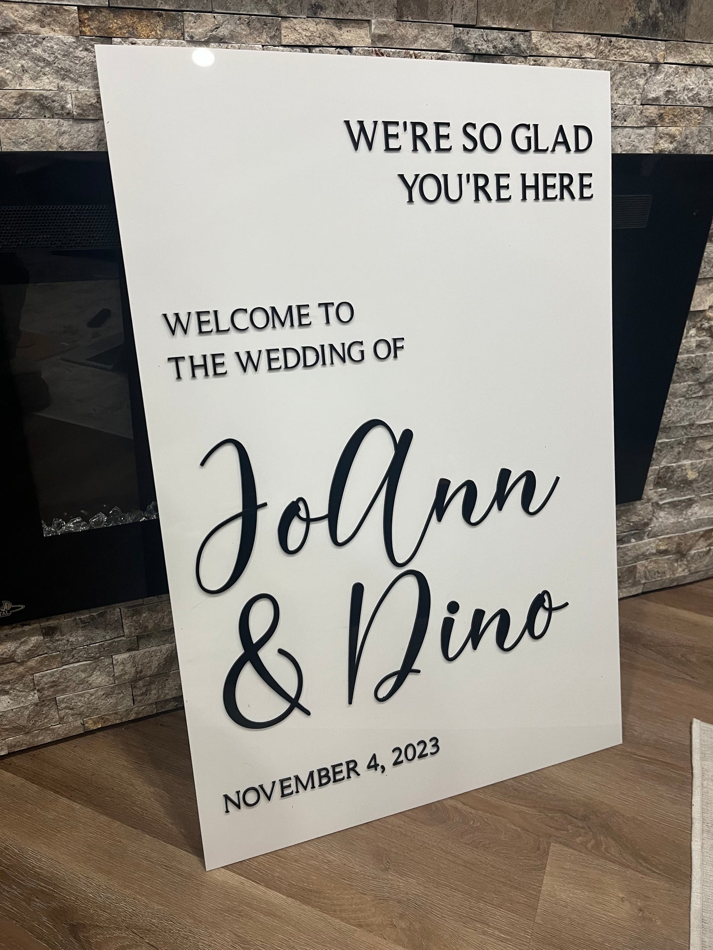 Custom Acrylic Wedding Sign
