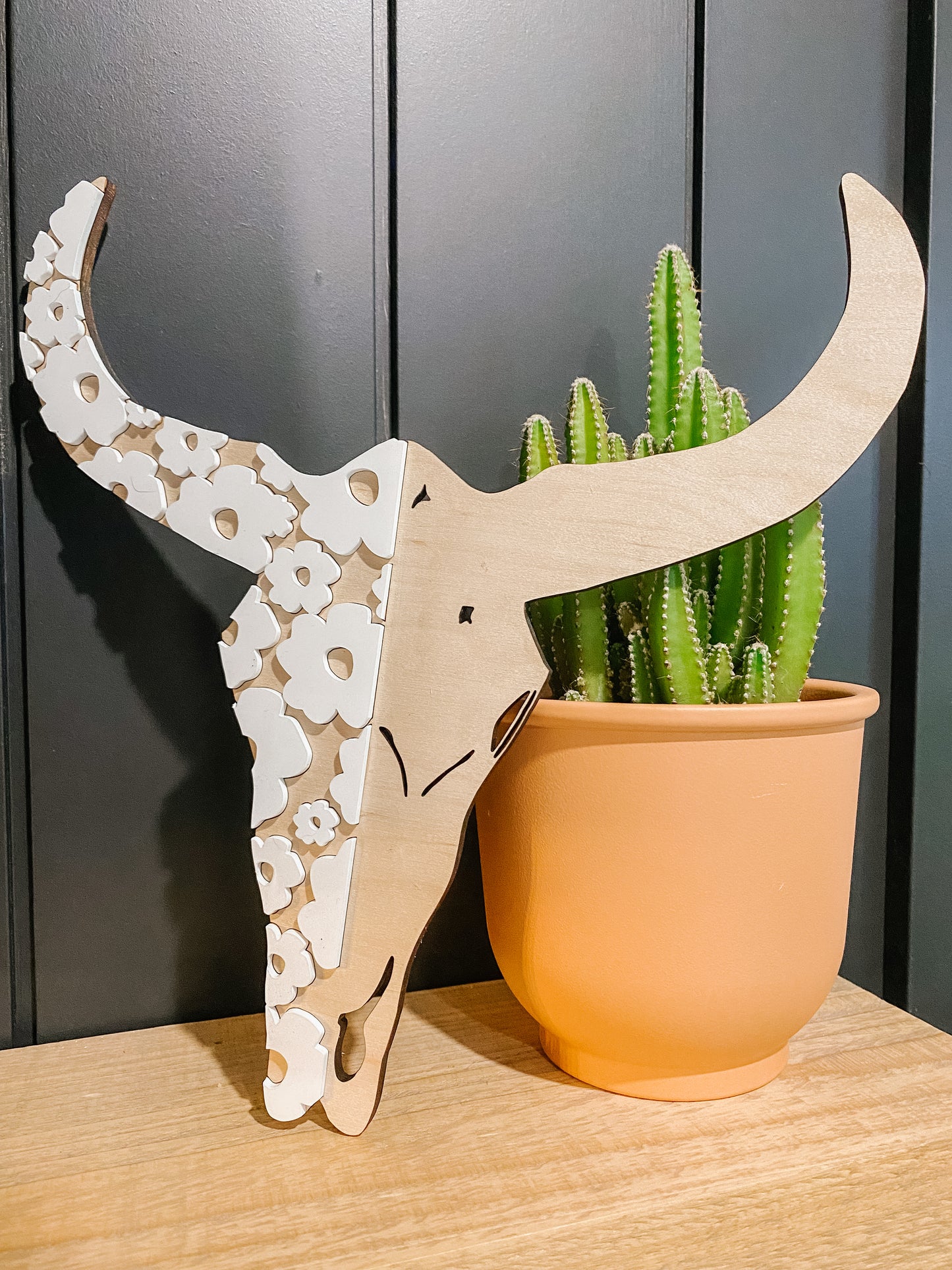 Floral Cow Skull