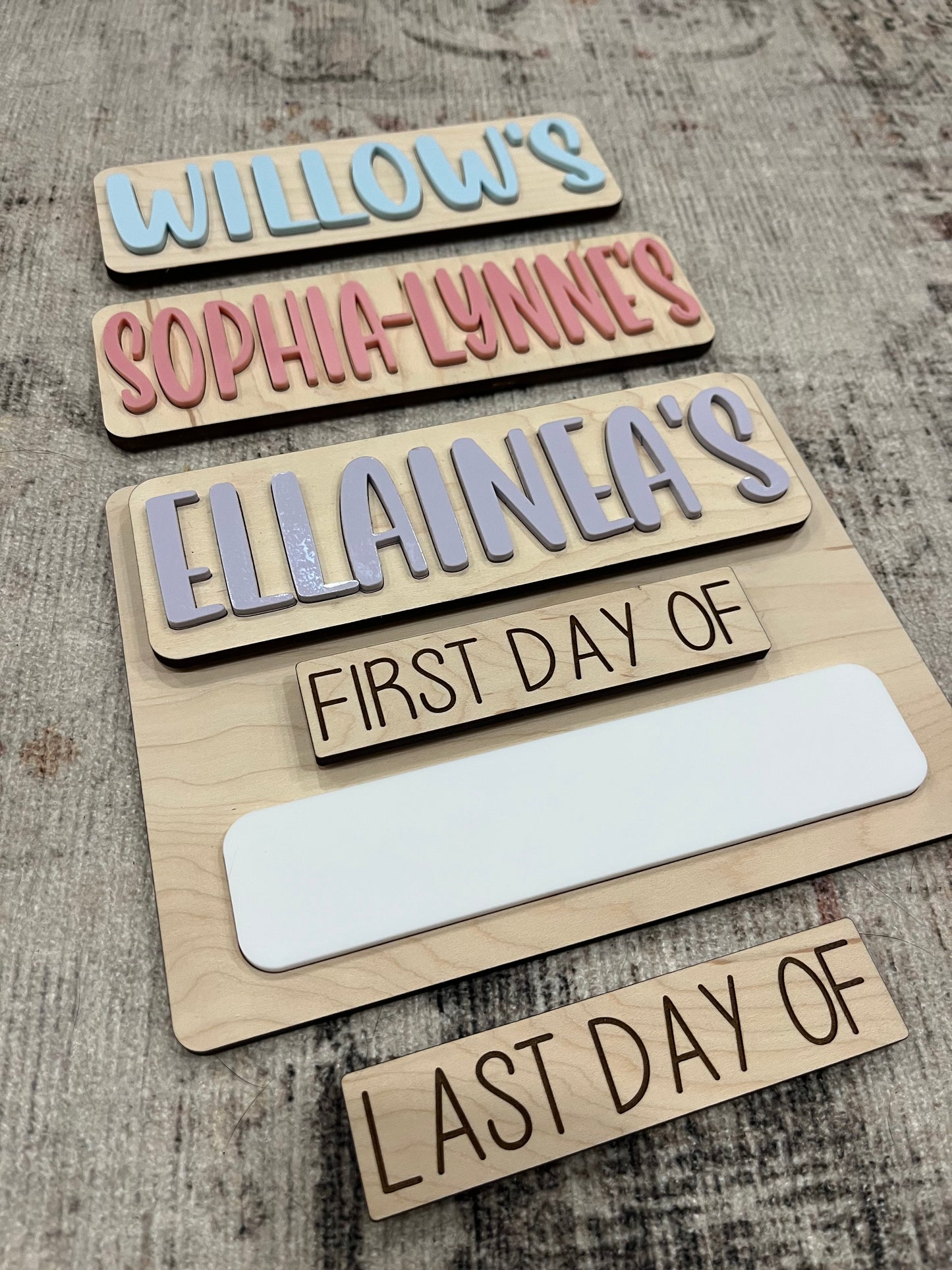 Interchangeable Custom Back to School Sign