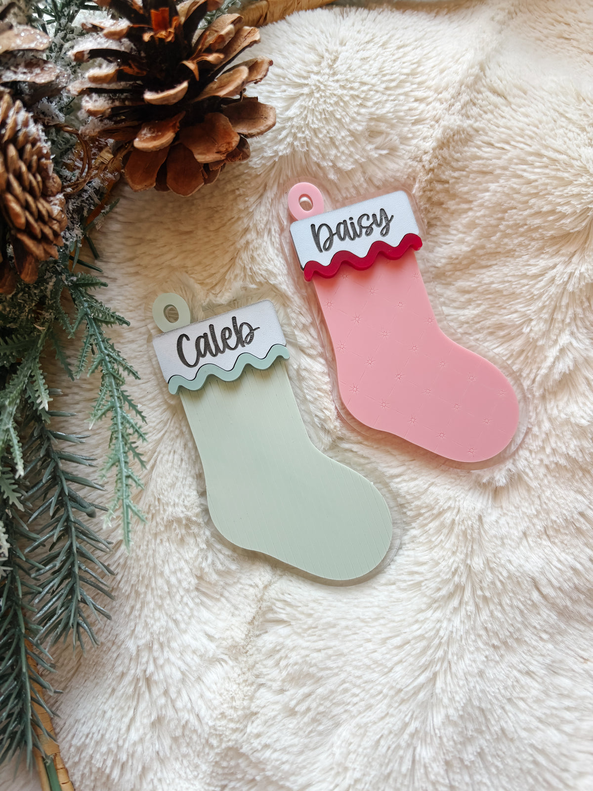 Kids Stocking Christmas Ornament