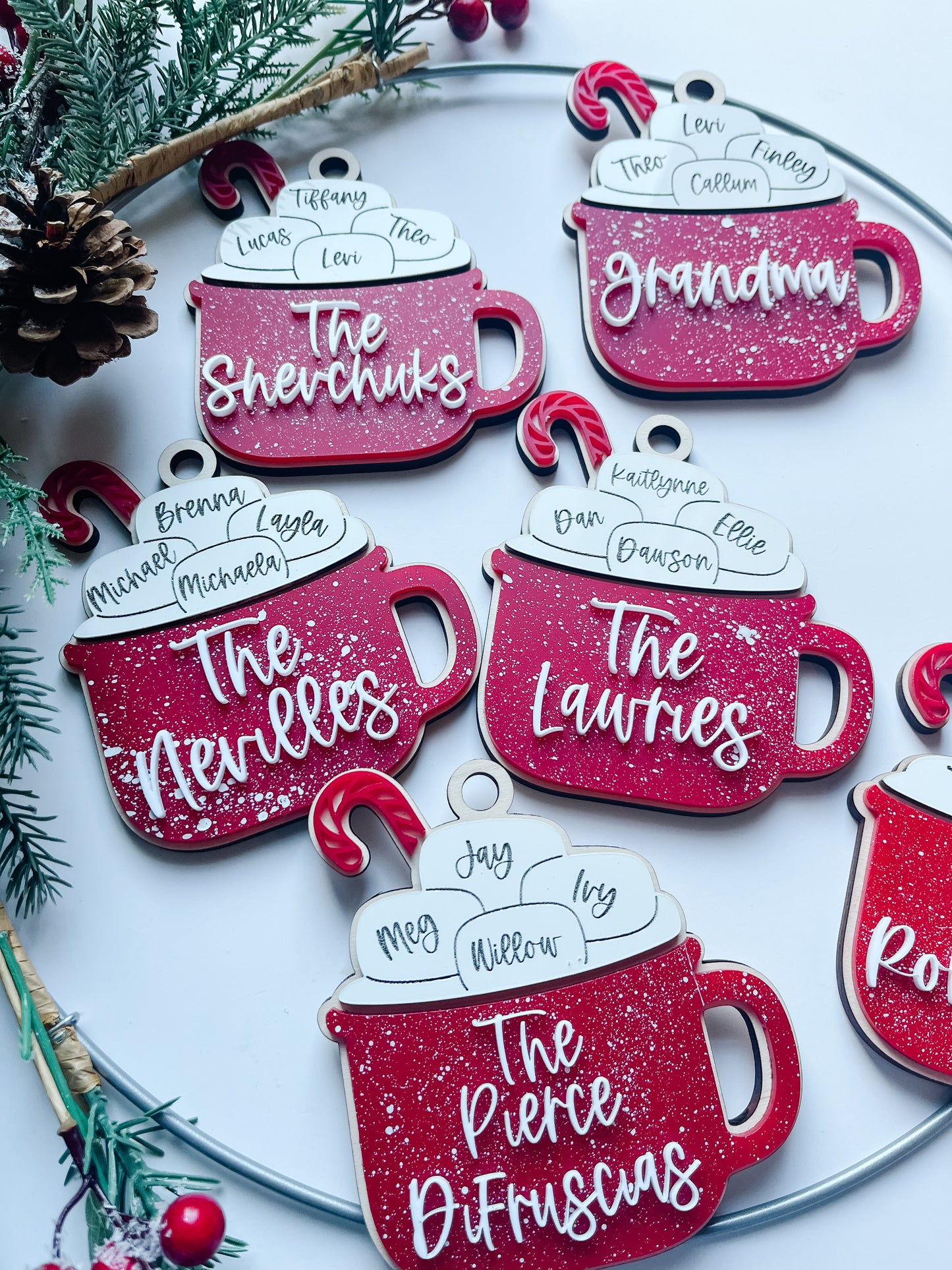 Hot Cocoa Personalized Family Ornament