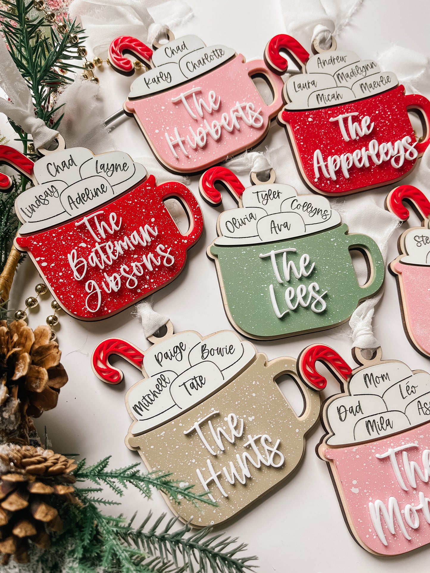 Hot Cocoa Personalized Family Ornament