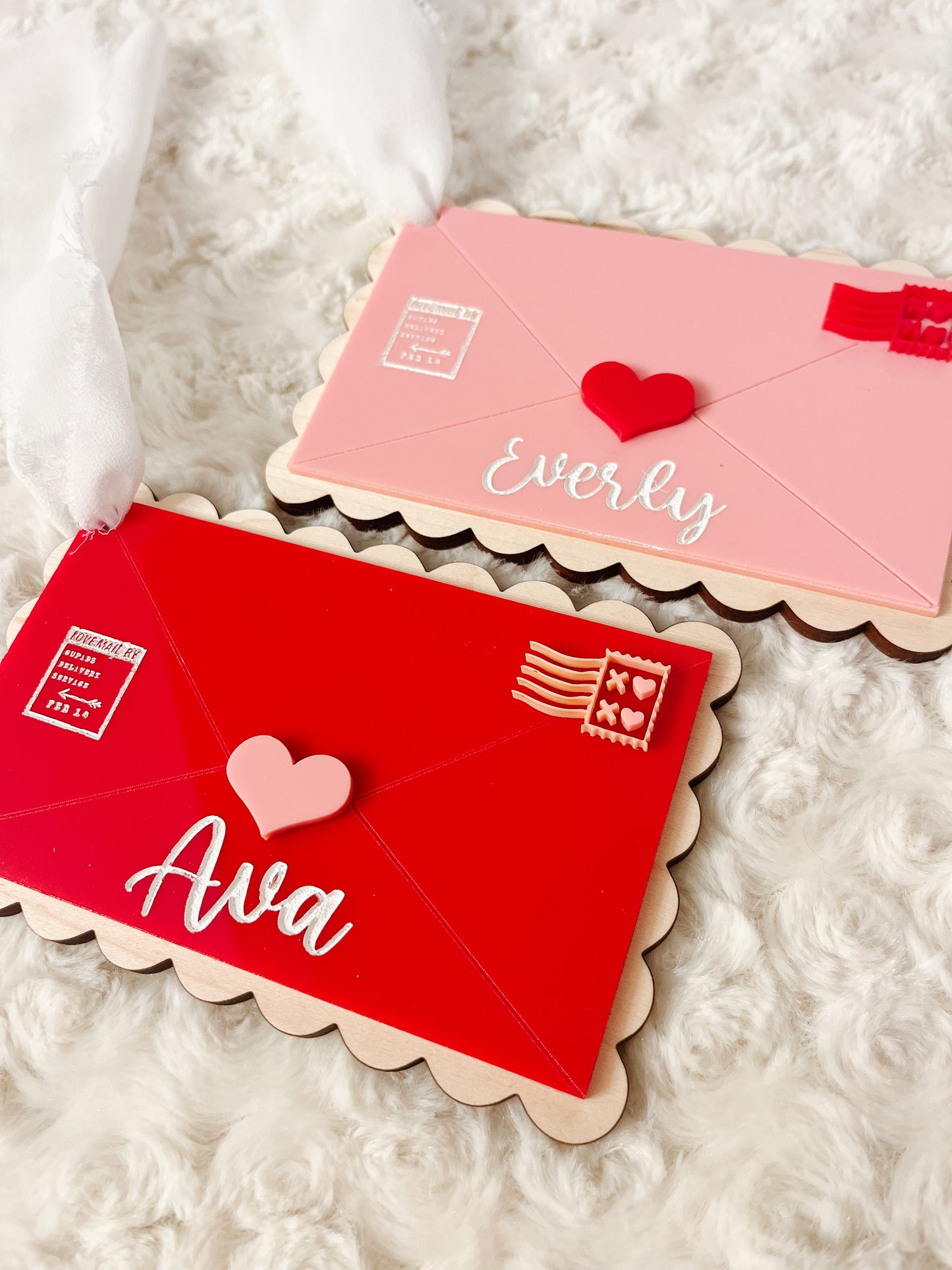 Valentines Day Love Mail Envelope Tag