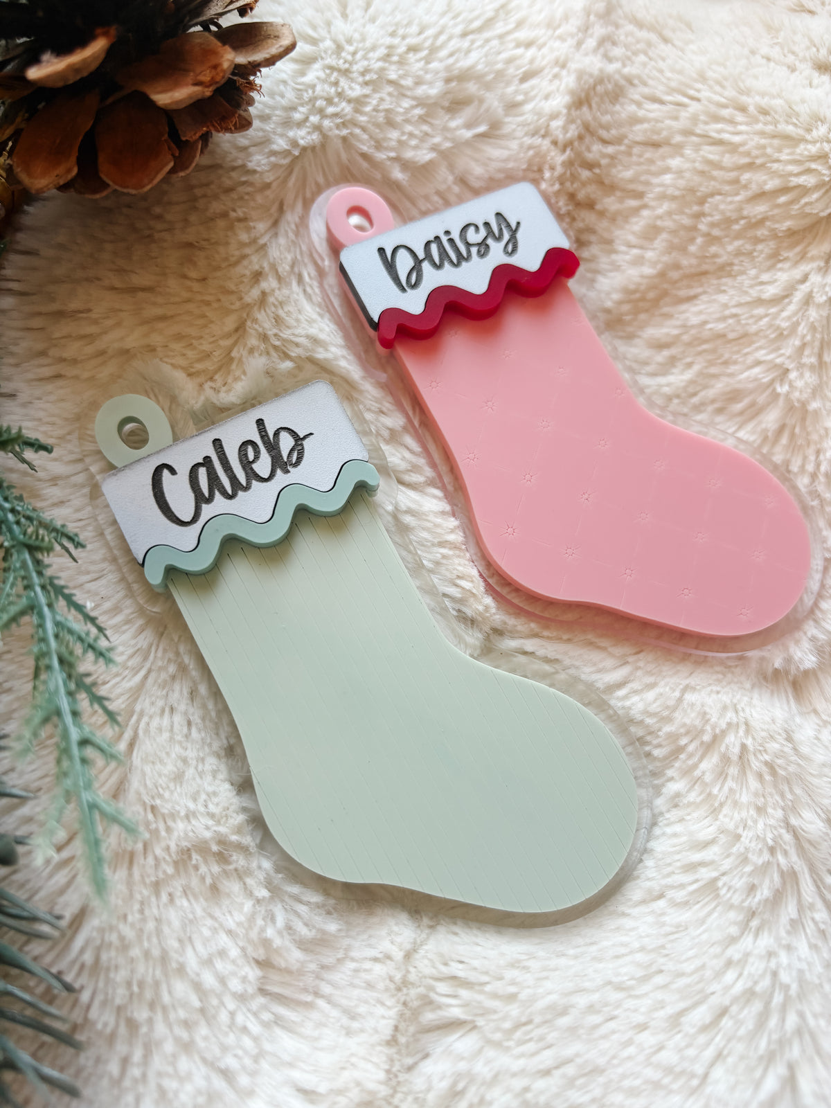 Kids Stocking Christmas Ornament