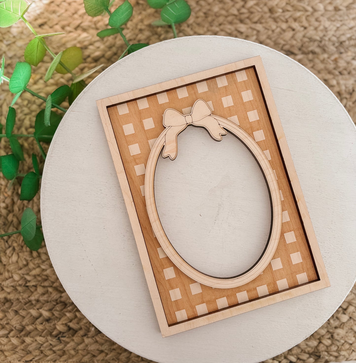 Gingham Mothers Day Picture Frame