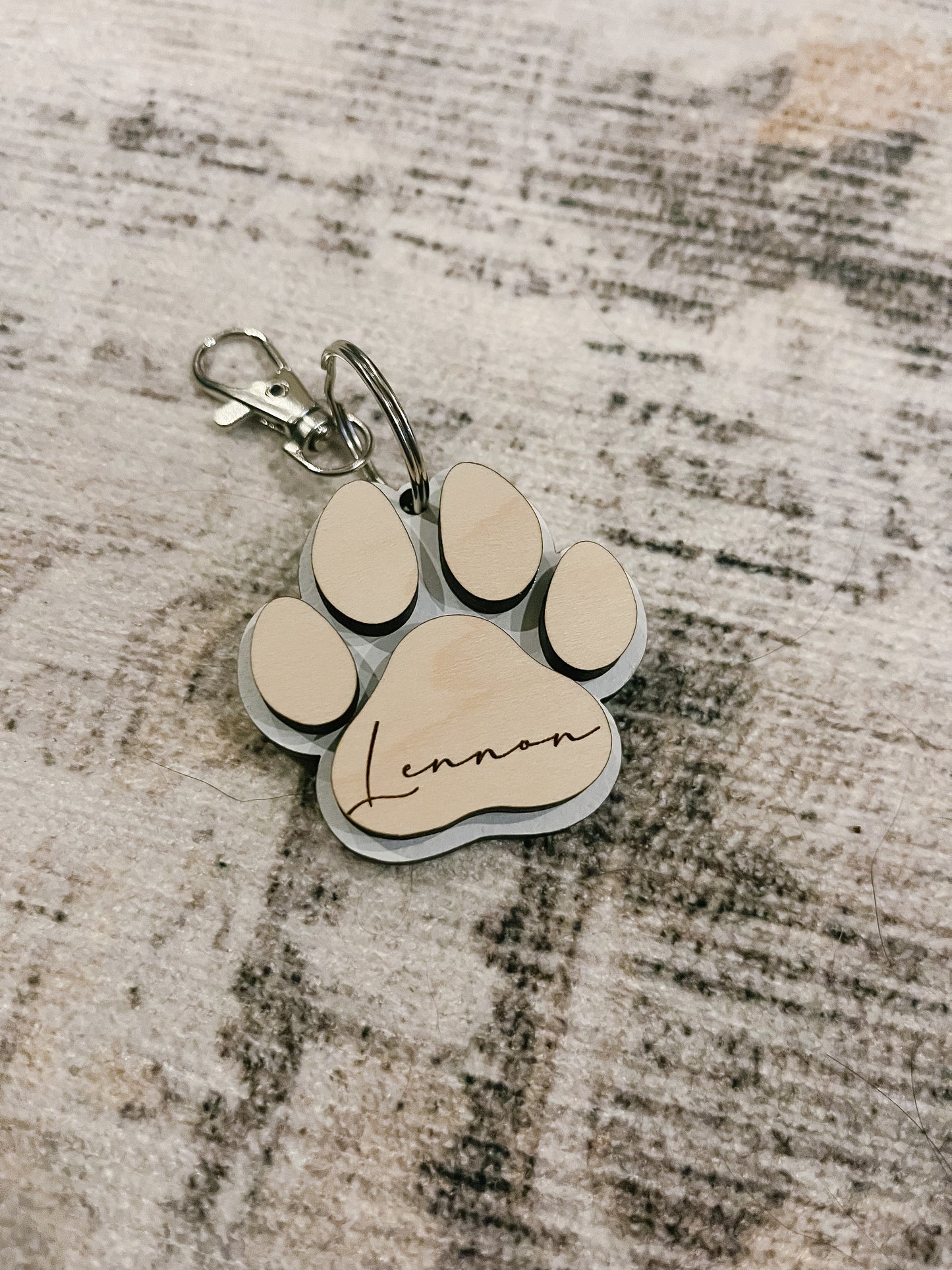 Customizable Dog Keychain