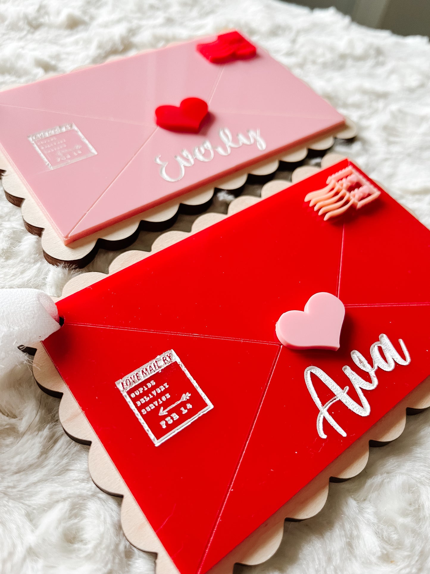 Valentines Day Love Mail Envelope Tag