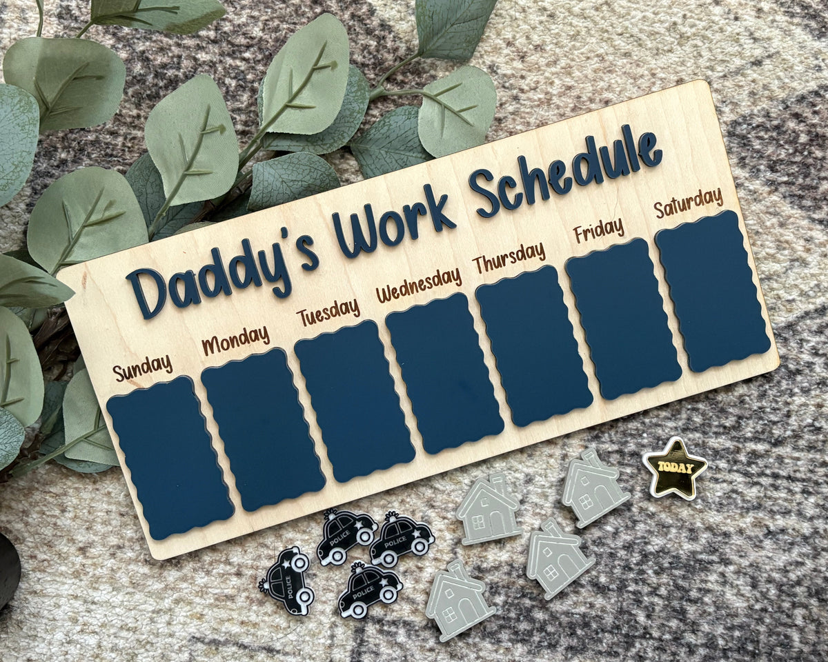Children’s Visual Shift Work Magnetic Calendar
