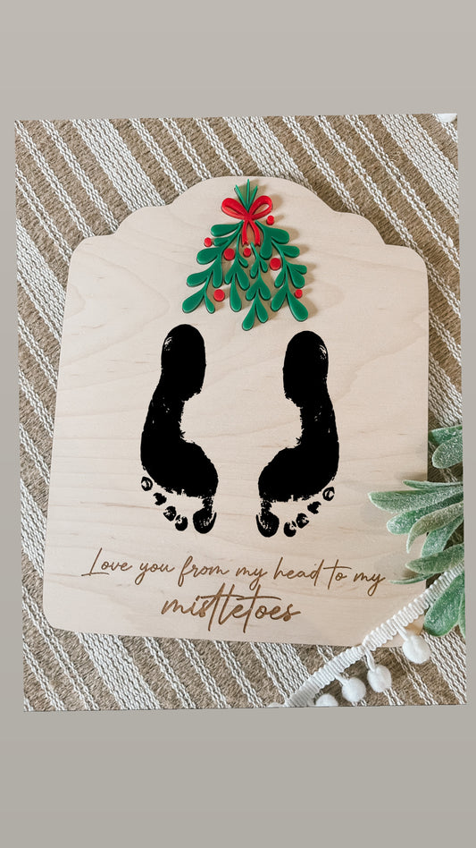 Mistletoe Christmas Footprint Paint Kit