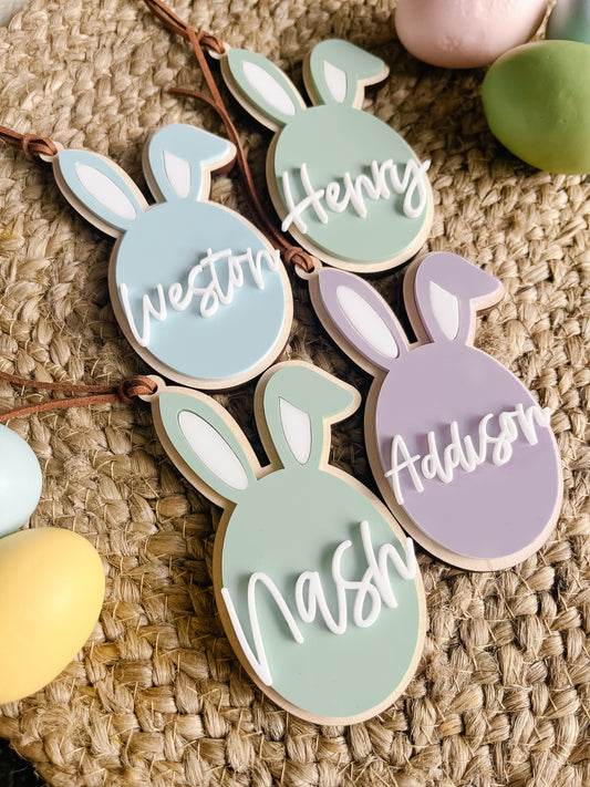 Acrylic Easter Bunny Tags