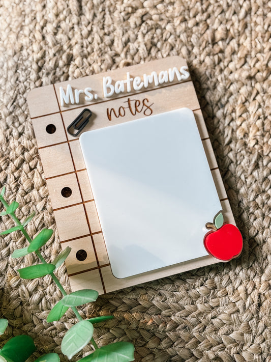 Teacher Dry Erase Note Board