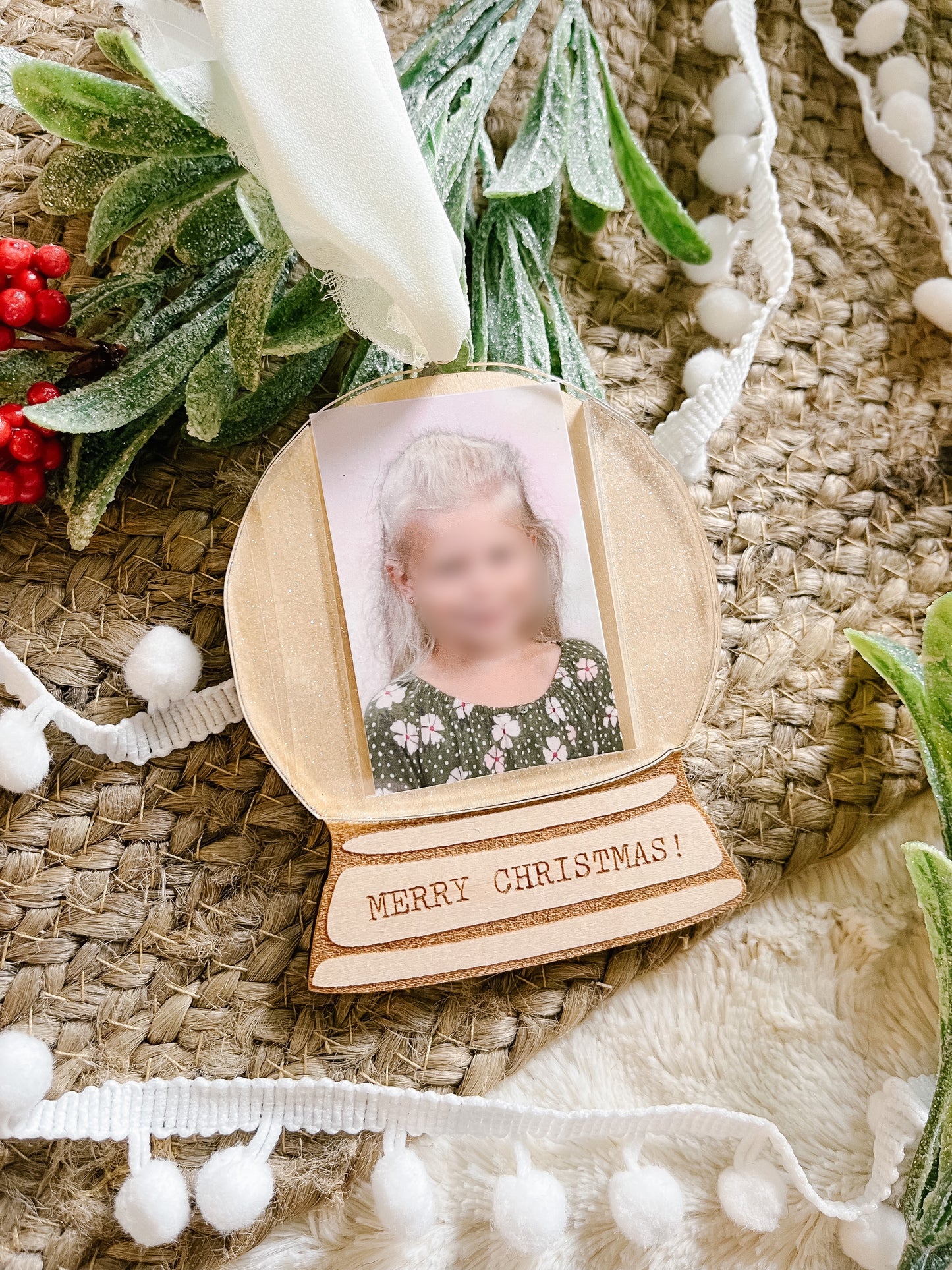 Snow Globe Photo Ornament