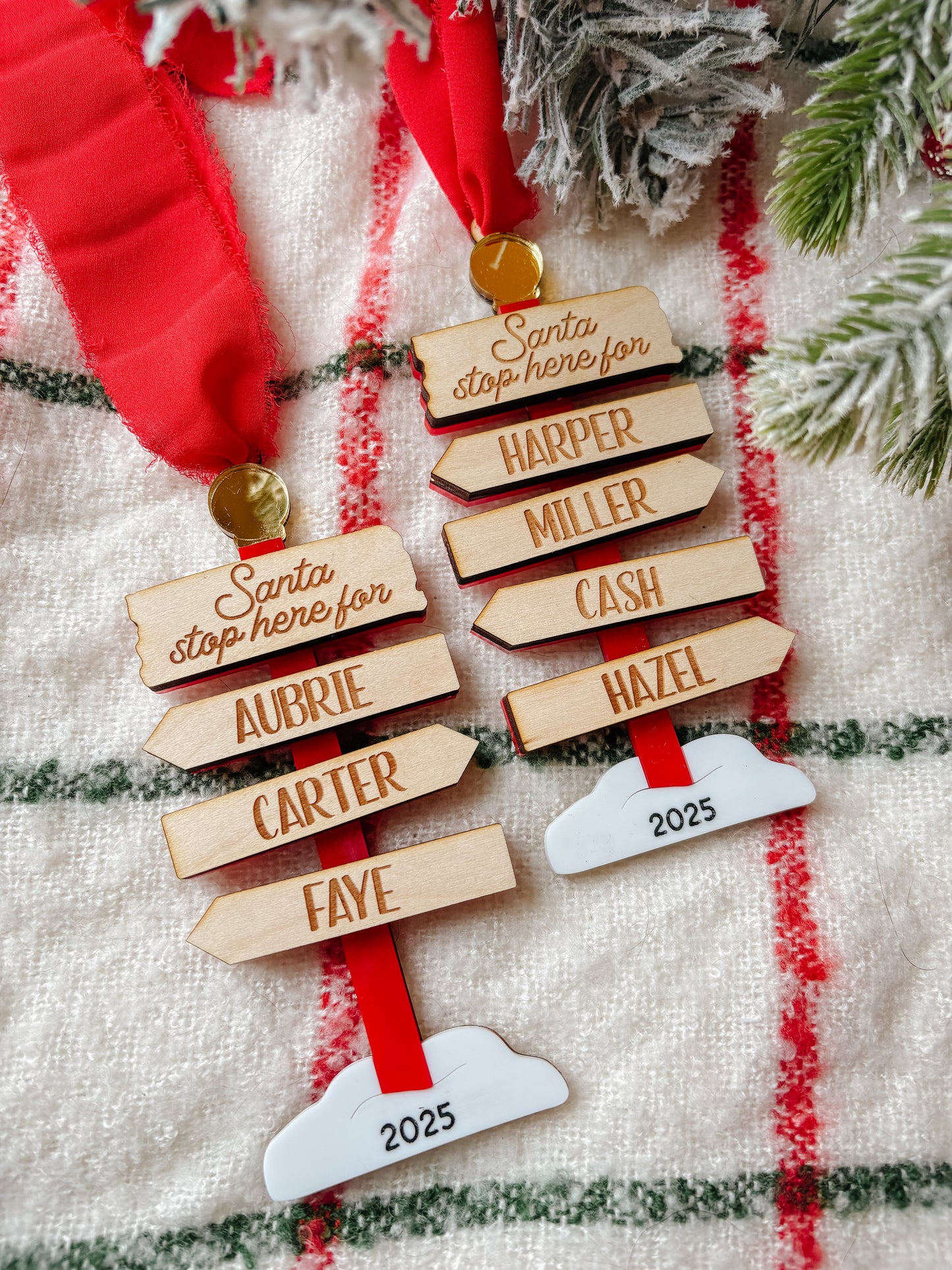 “Santa Stop Here” Ornament