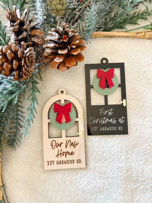 First Christmas/New Home Door Ornament
