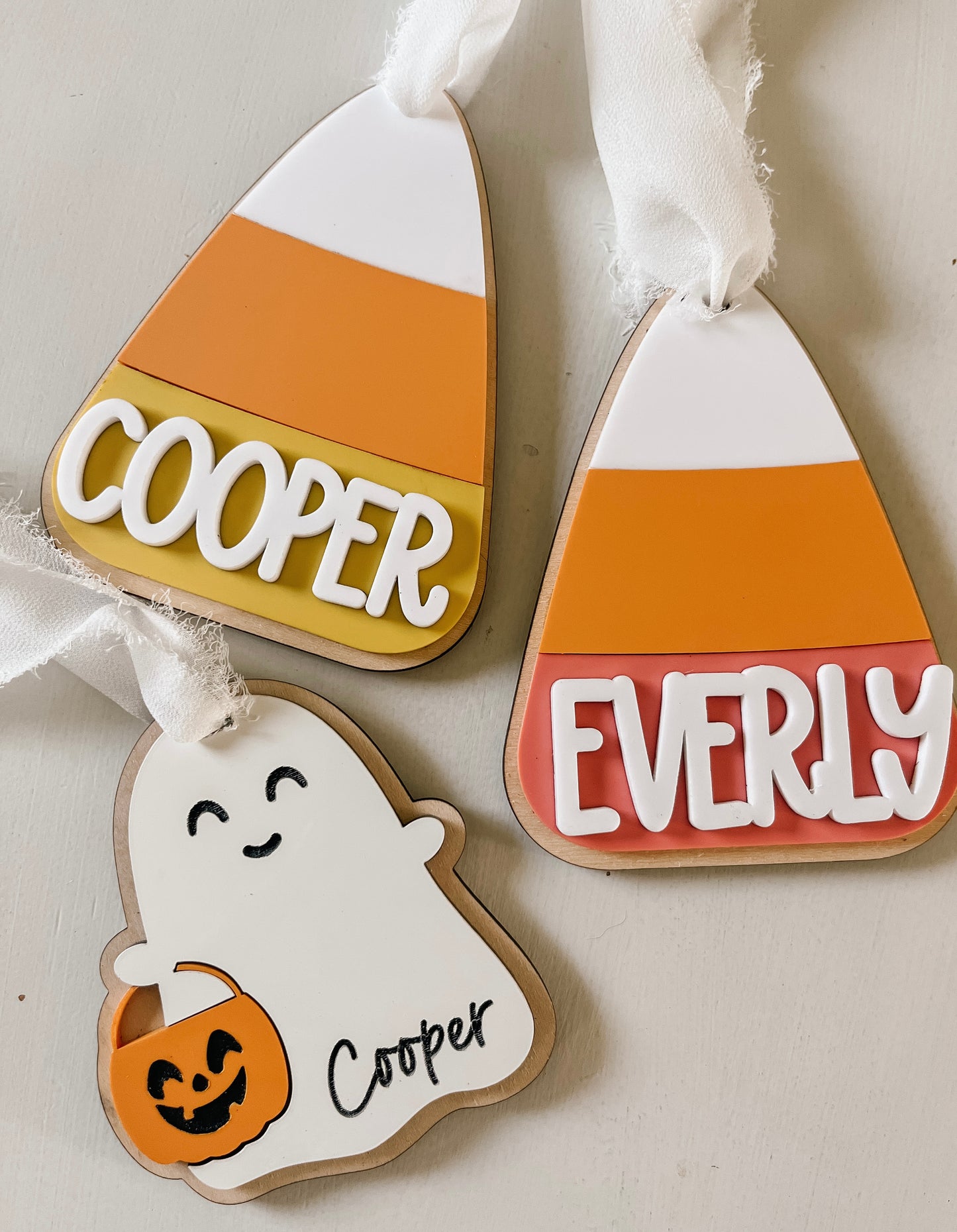 Trick or Treat Ghost Halloween Bag Tag