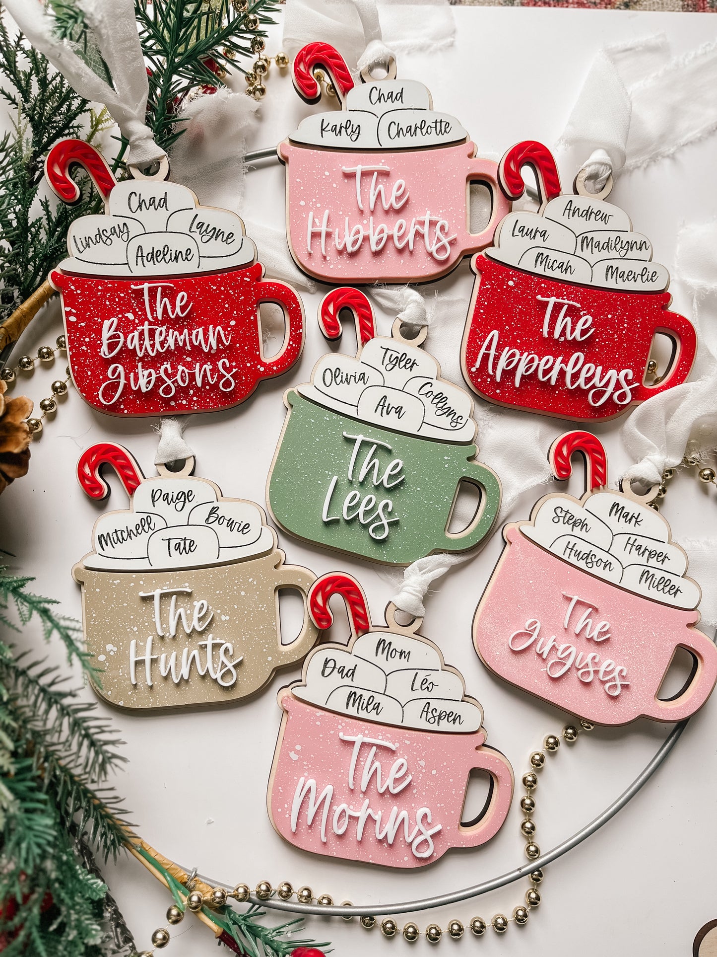 Hot Cocoa Personalized Family Ornament