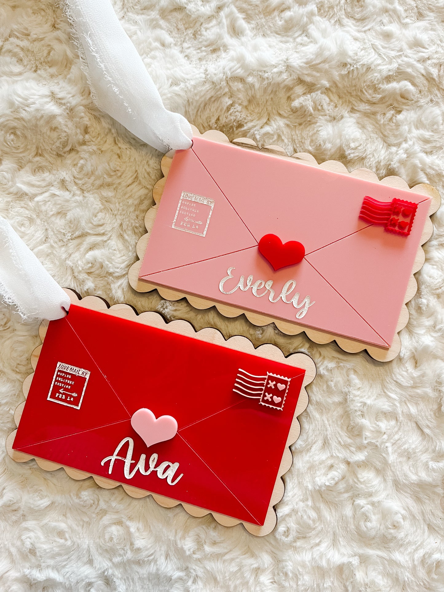 Valentines Day Love Mail Envelope Tag