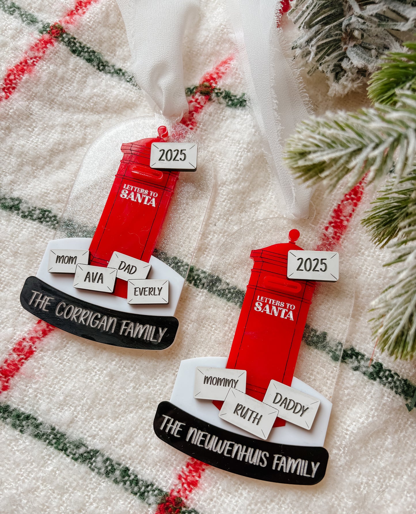Letters to Santa Personalized Family Ornament (Copy)