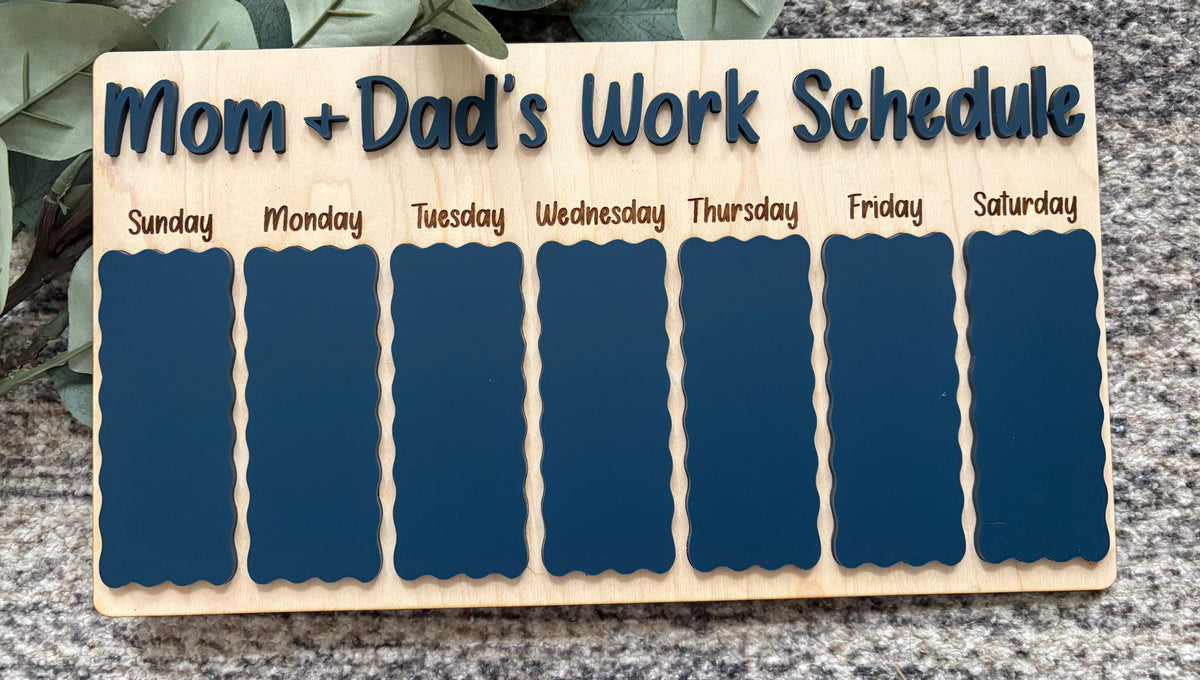 LARGE Children’s Visual Shift Work Magnetic Calendar