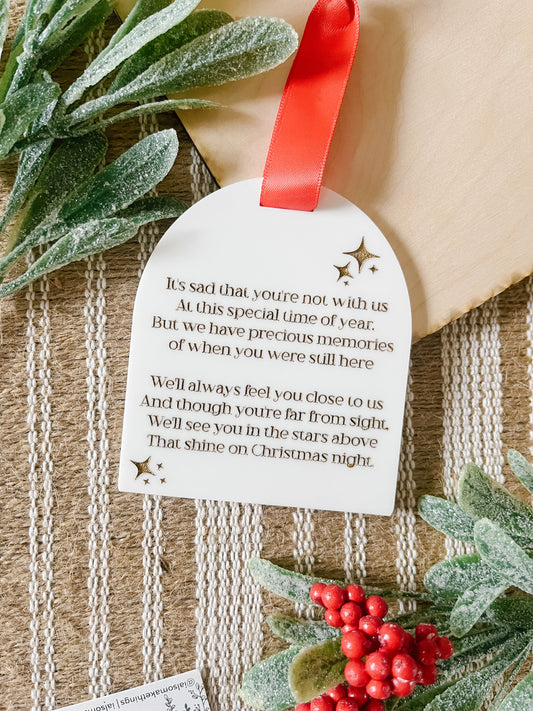 Memorial Christmas Ornament