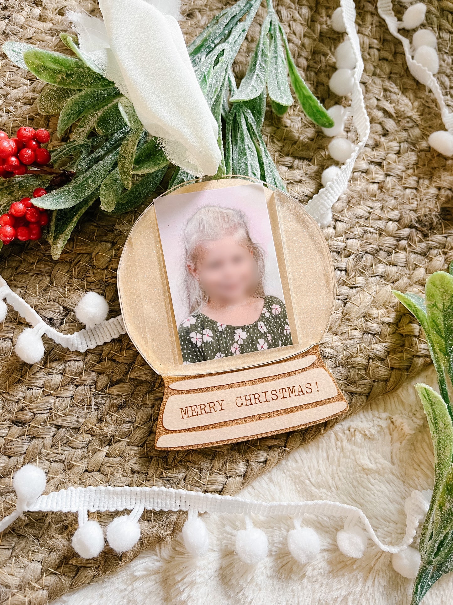 Snow Globe Photo Ornament