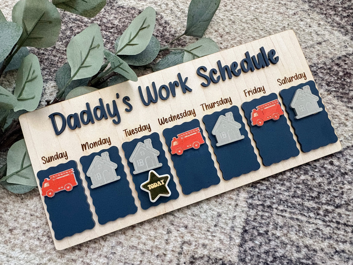 Children’s Visual Shift Work Magnetic Calendar