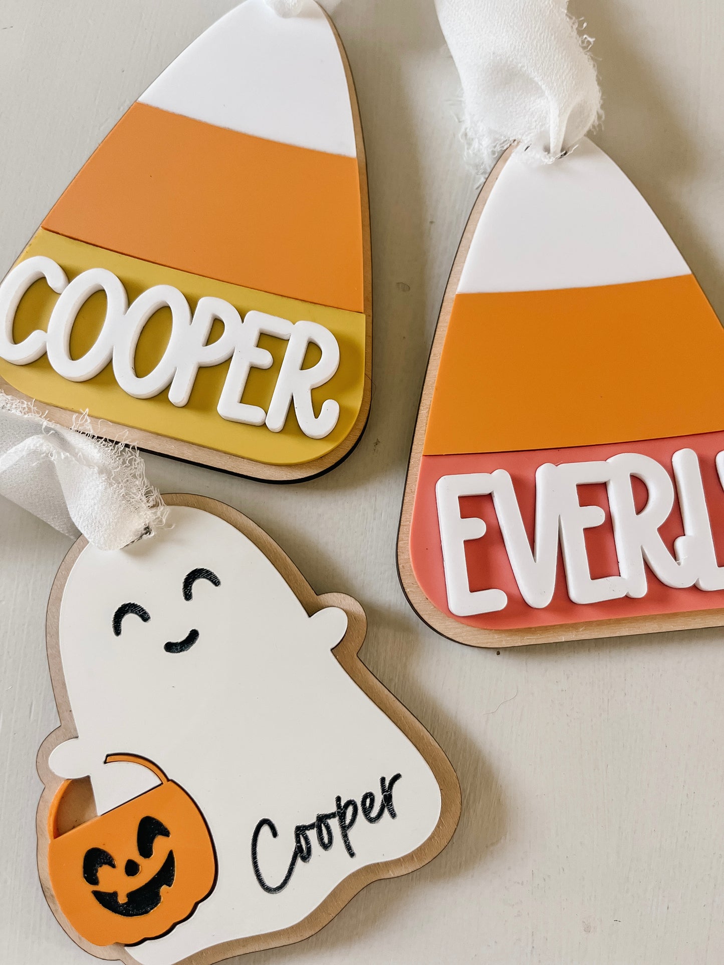 Trick or Treat Ghost Halloween Bag Tag