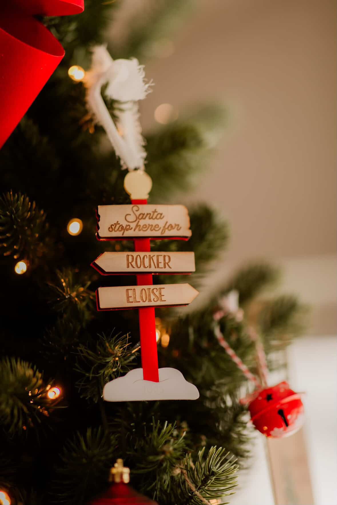 “Santa Stop Here” Ornament
