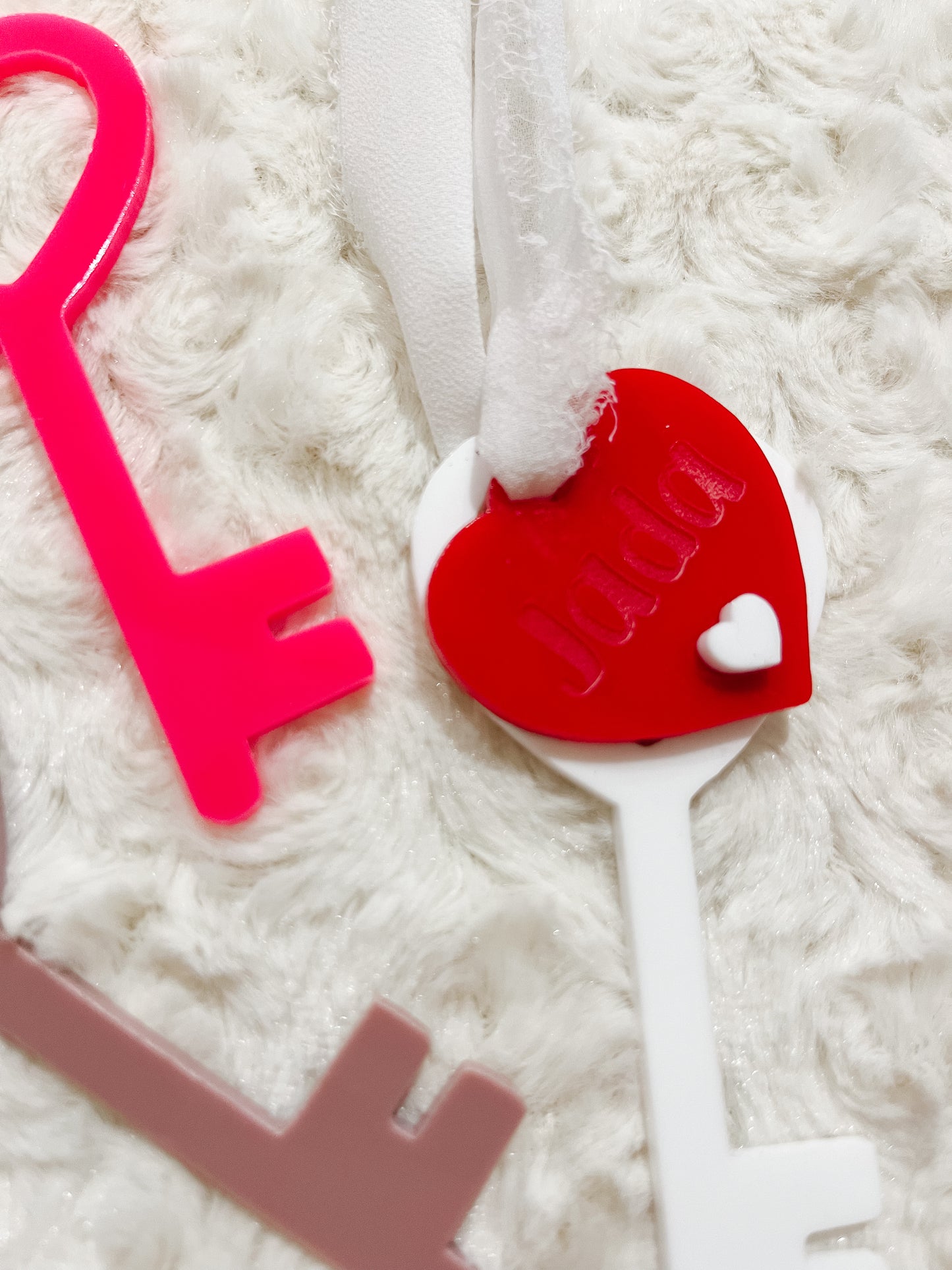 Key & Heart Valentines Basket Tag