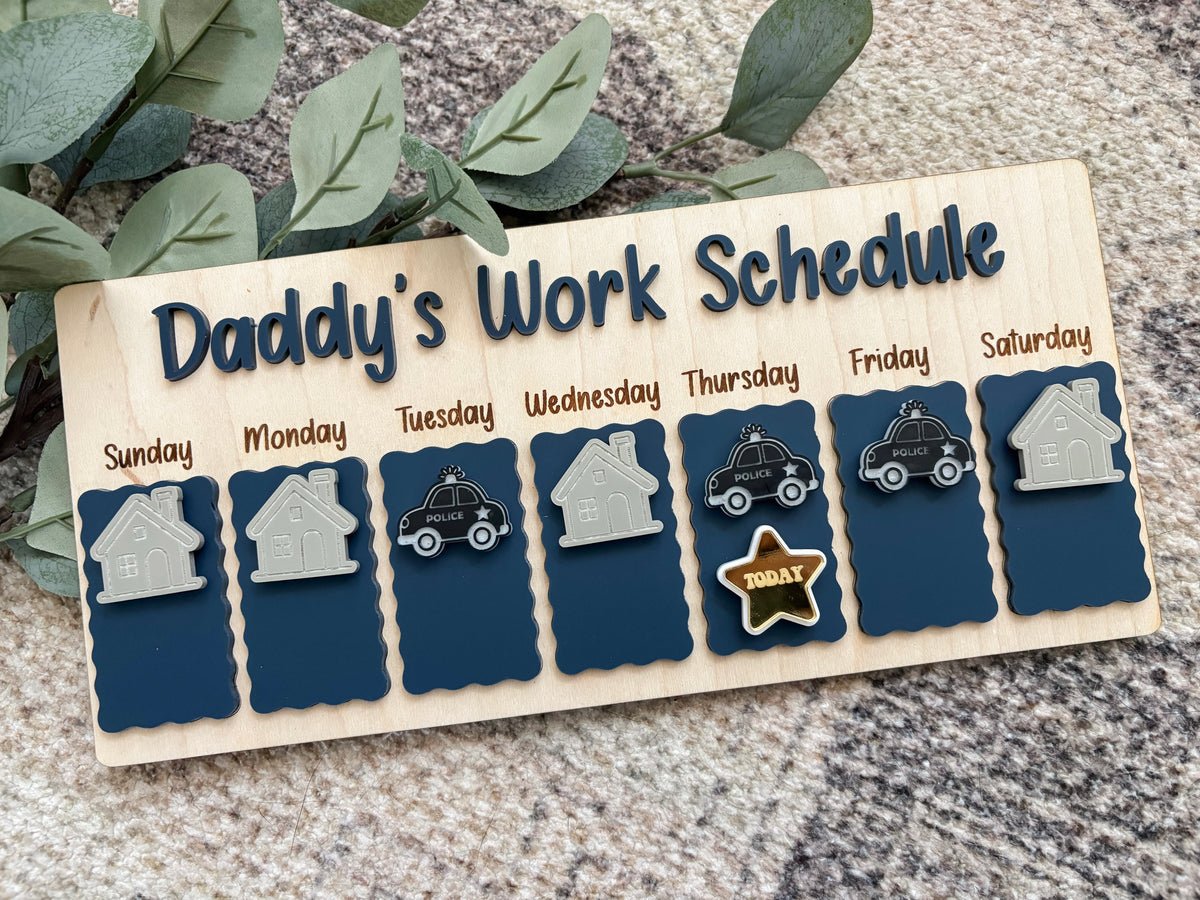 Children’s Visual Shift Work Magnetic Calendar
