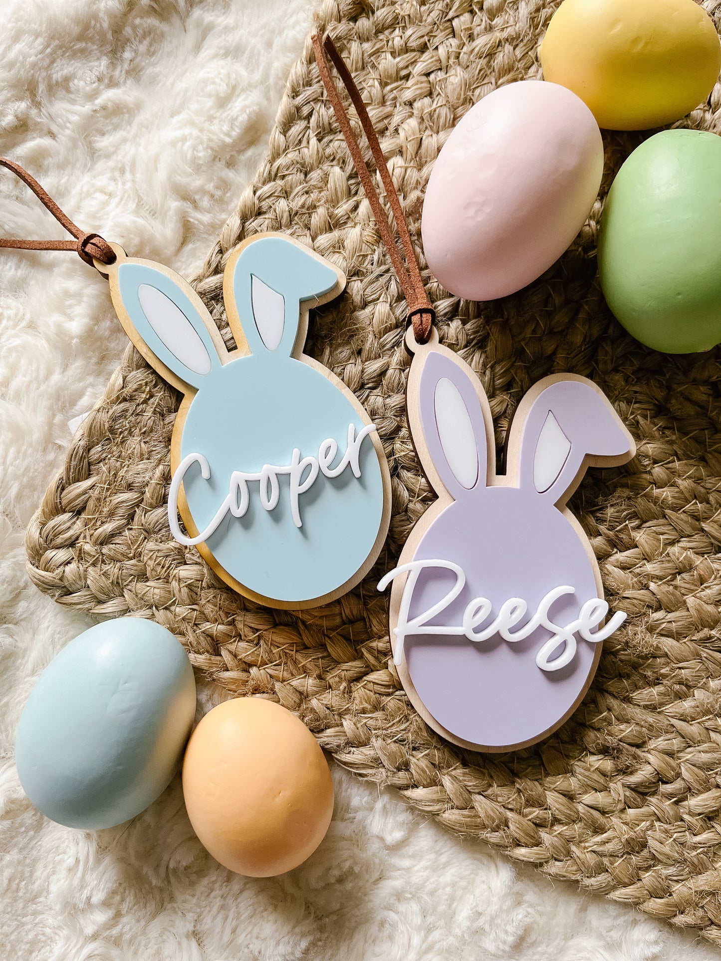 Acrylic Easter Bunny Tags