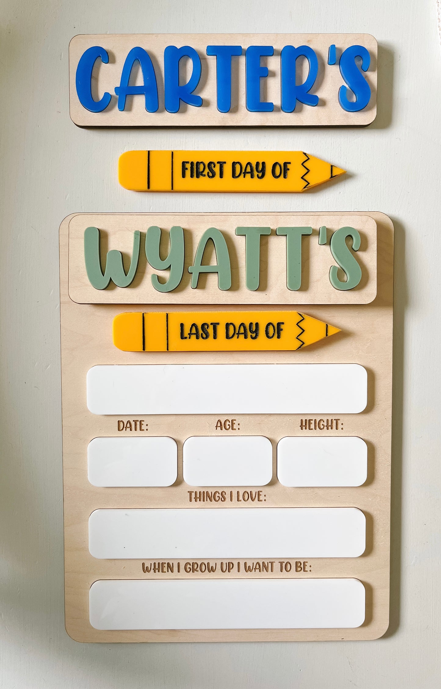 Back to School Sign with Interchangeable Name