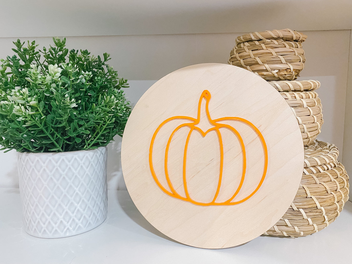 8” Round Pumpkin Sign