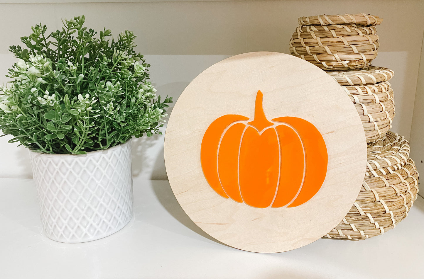 8” Round Pumpkin Sign