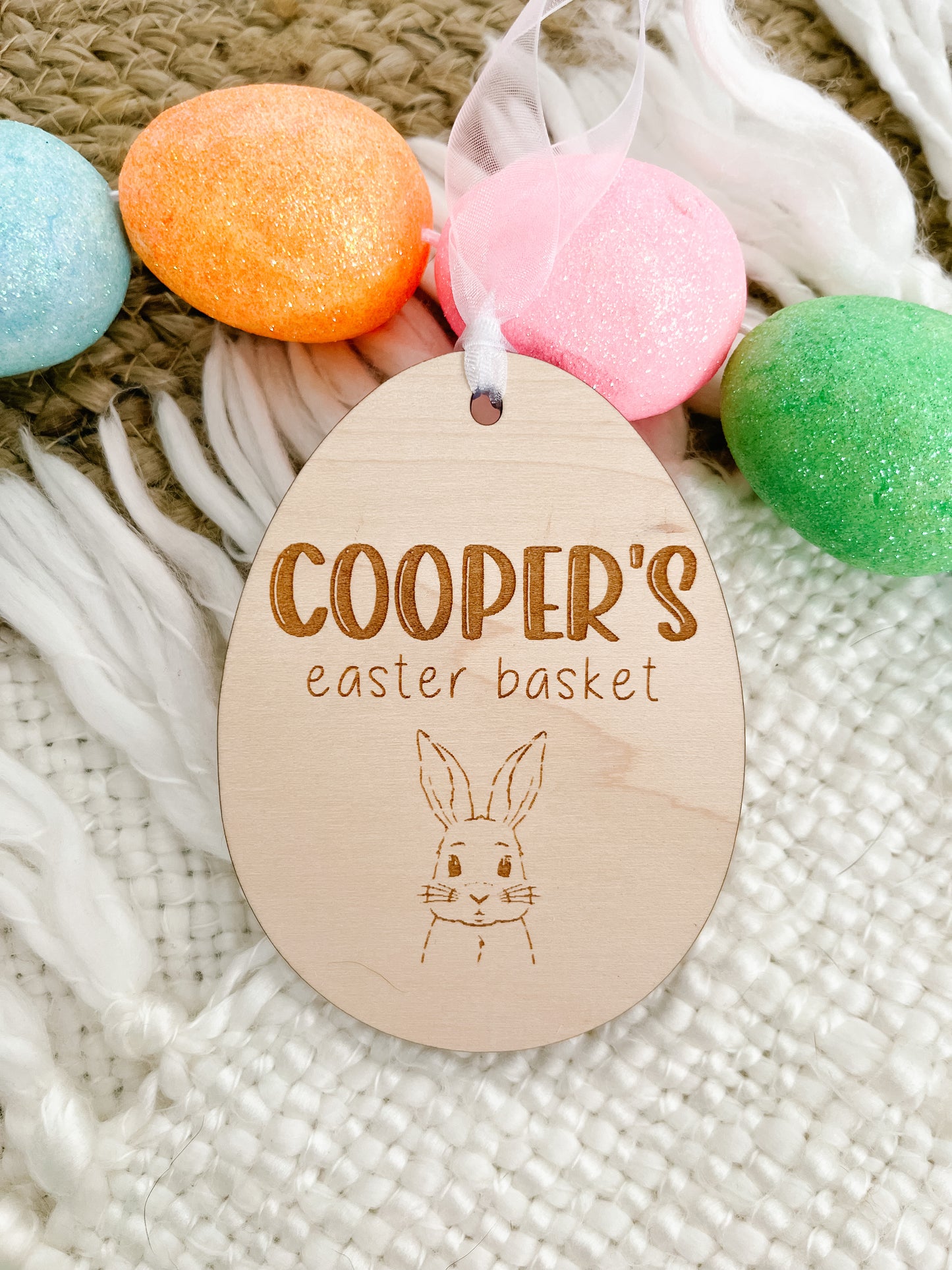 Easter Egg Basket Tag