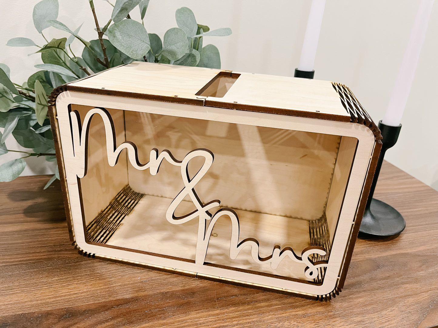 Mr and Mrs Wedding Card Box