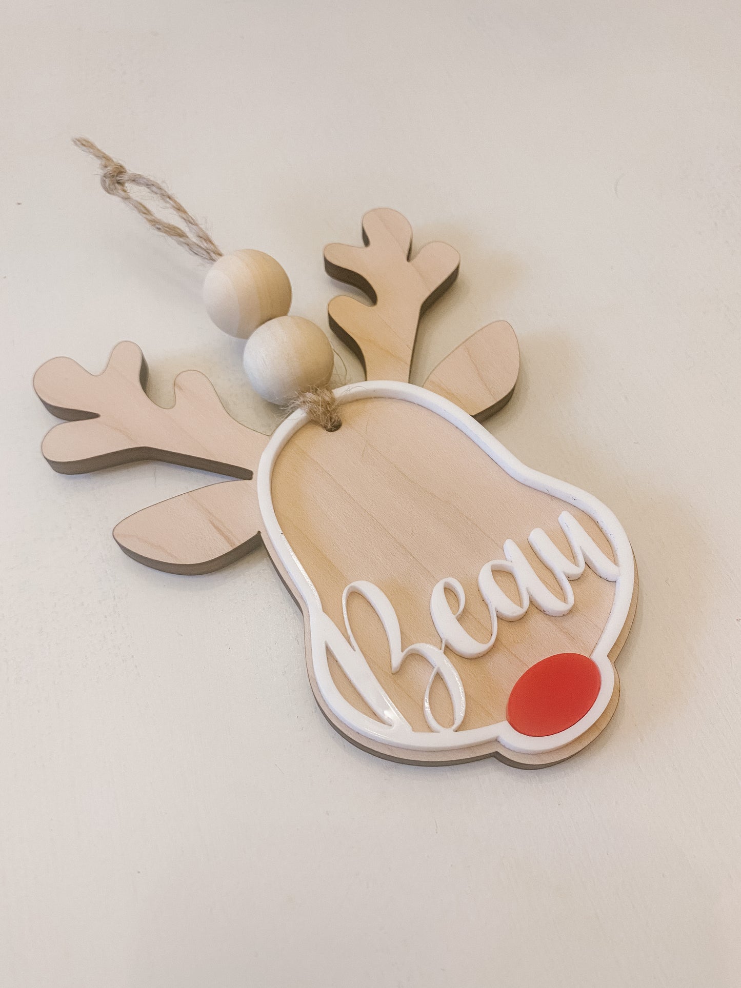 Customizable Reindeer Ornament